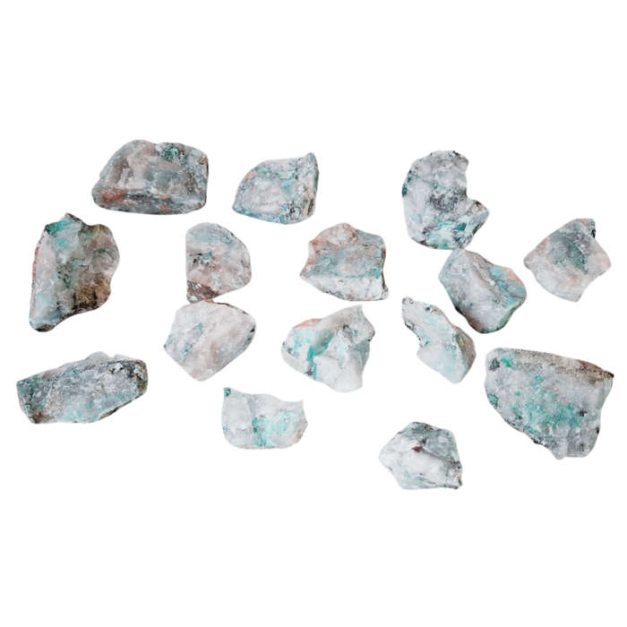 Ajoite/chrysocolla rough from Musina, 3.5-8cm