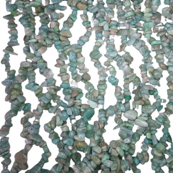 Amazonite chip bead string, 80cm