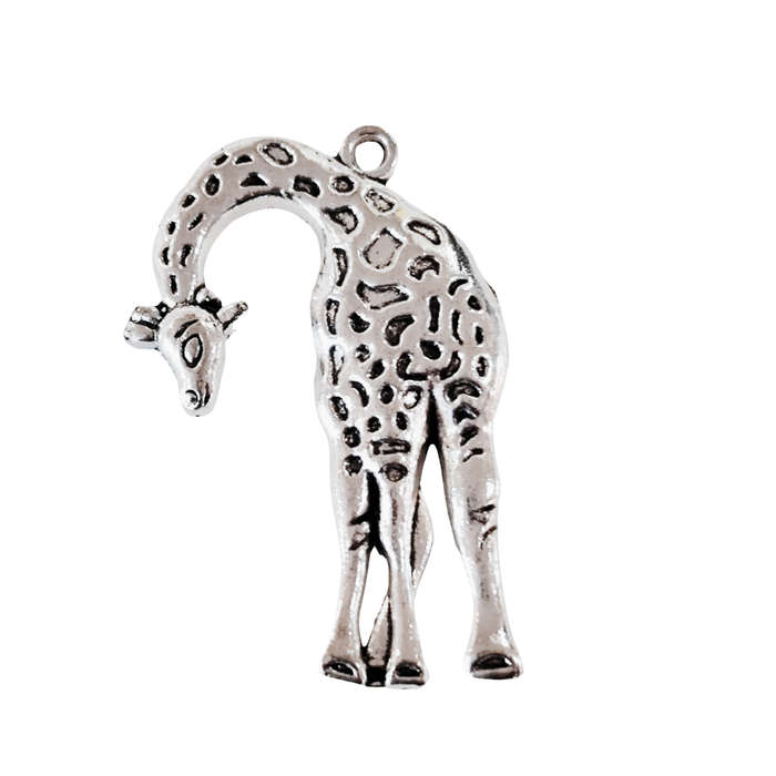 Giraffe charm, Base metal, 42 x 28mm