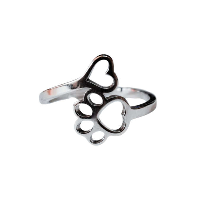 Animal lovers ring, Stainless steel, adjustable