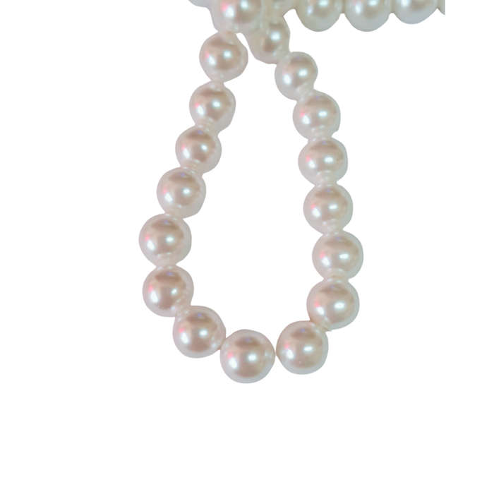 Cream Shell pearl bead string, 6-6.5mm, 40cm