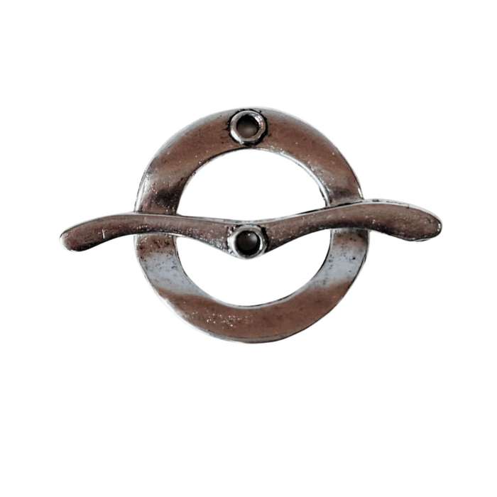 Bar and toggle clasp, Base metal, 30 x 29mm