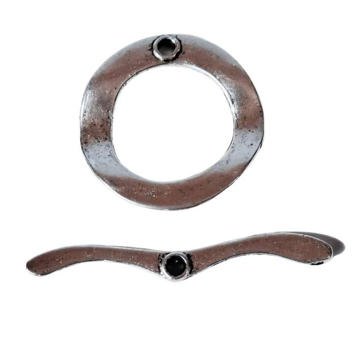 Bar and toggle clasp, Base metal, 30 x 29mm