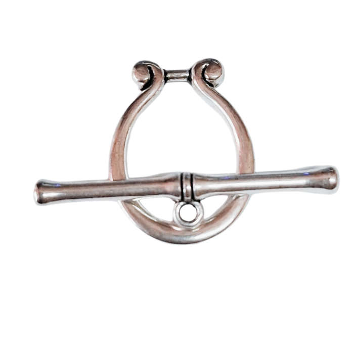 Bar and toggle clasp, Base metal, 27 x 21mm