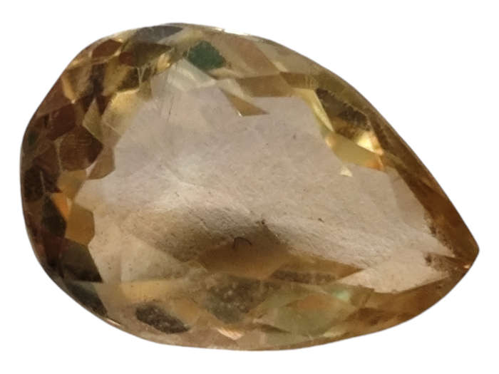 Citrine cut stone, Pear Cut, 6.85ct, 14.9x10mm