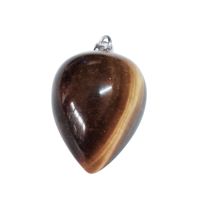 Tiger eye reversal drop Pendant incl. bail, 23mm