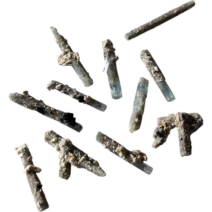 Aquamarine with Feldspar, Erongo Mountains, 1cm-4.2cm
