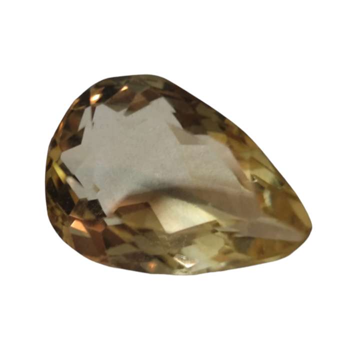Citrine cut stone, Pear Cut, 7.5ct, 15.6x11.4mm