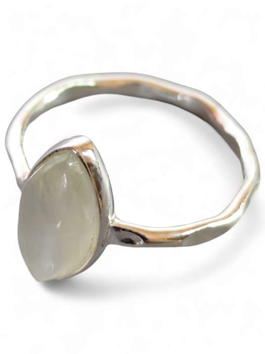 Olivine ring in 925 silver, Marquise, Size 7