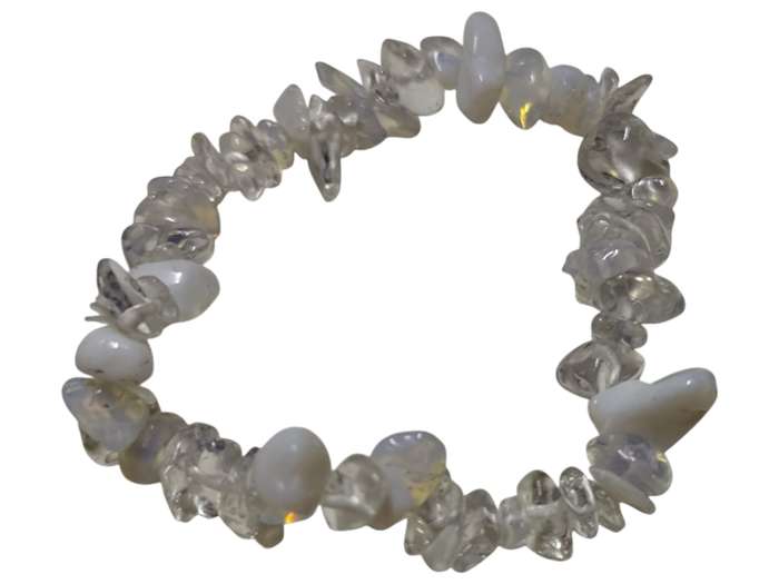 Opalite chip bracelet, stretchcord