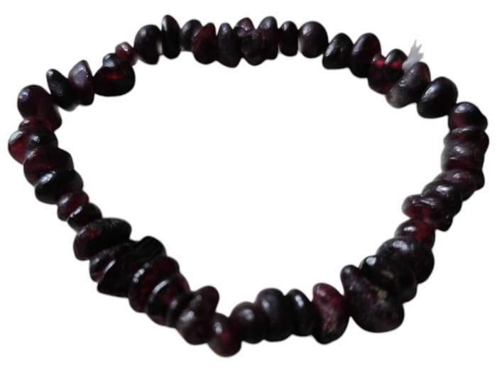 Garnet chip bracelet, stretchcord
