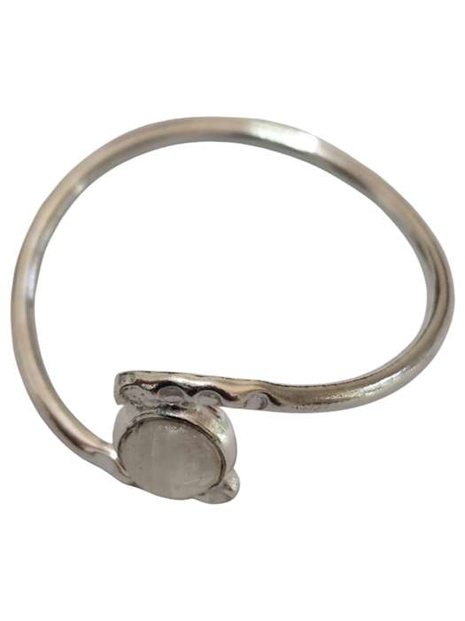 Moonstone ring in 925 silver, Round, size 10