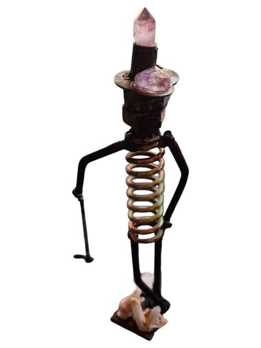 Mr Spring waiting to put, tool sculpture 12 x 7.5 x 29.5cm, 0.615kgs