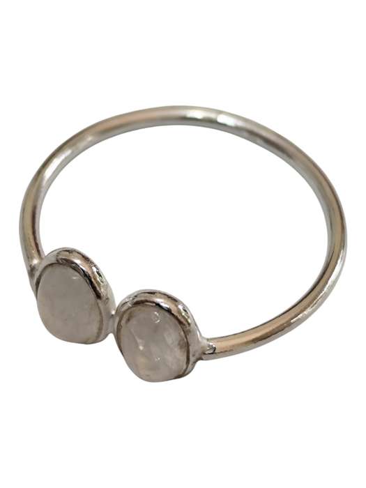 Moonstone ring in 925 silver, Oval, size 9