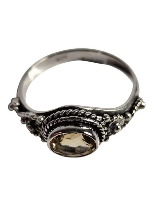 Citrine ring in 925 silver, Oval cut, size 8