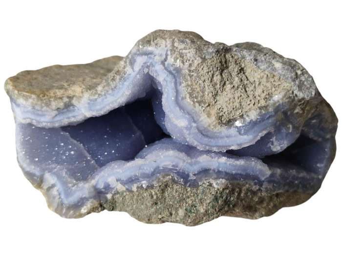 Blue agate Geode, Cabochon Quality, Malawi, 23.5 x 15.5 x 11cm, 3kg