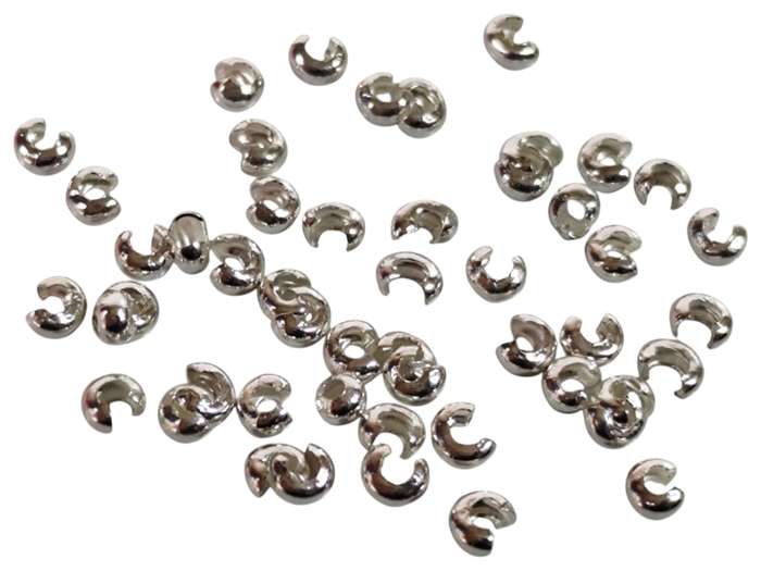 20 pcs 3 mm crimp cover, gun metal color