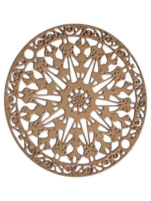 Rose gold Mandela disc Pendant, Stainless steel, 1.8cm in diameter, 1mm hole diameter on either side