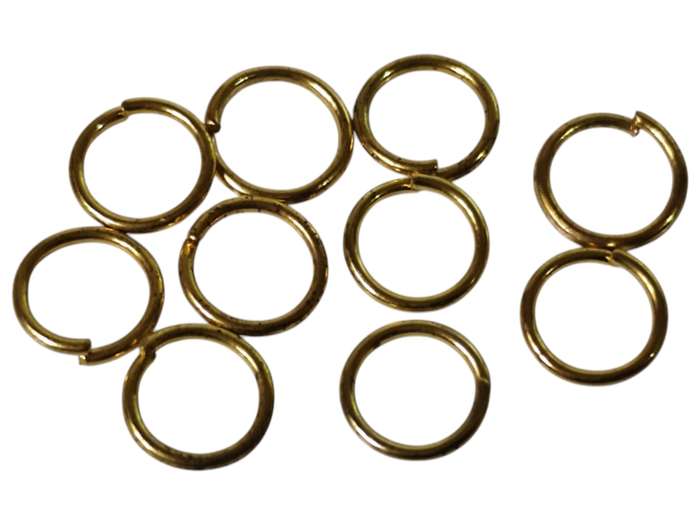 10 pcs  8x1mm jump ring, gold color
