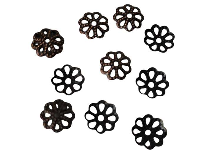 Bead cap, Pack of 10, Size: 7mm