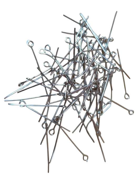 100 x Base metal Eye pins, 0.8x31mm