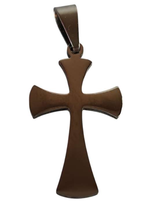 Medium size Cross Pendant, Stainless Steel, 1.4 x 3.1cm
