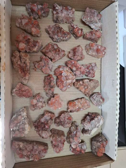 Hematoid Quartz cluster, Rosslyn, Pretoria 3-7.5cm