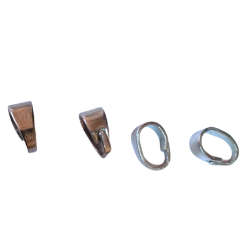 4 x Stainless steel Pinch bail, 8mm