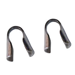2 x Cord caps, Stainless steel, 6 x 10mm