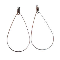 Assorted Pair of wire earring component in stainless steel,