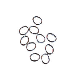 10 x Oval Jumprings in stainless steel, 4 x 5mm, 0.8mm thick