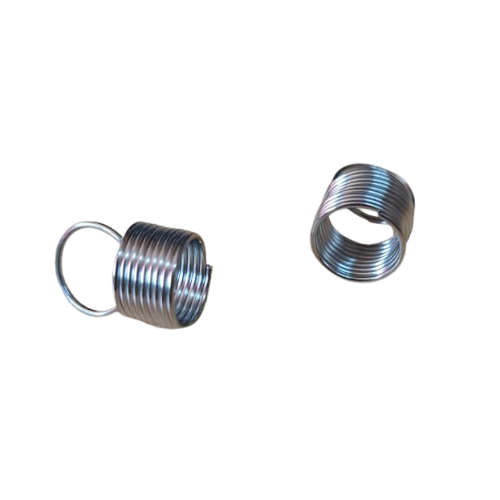 2 x Stainless steel Spring like string ends, 9 x 15mm