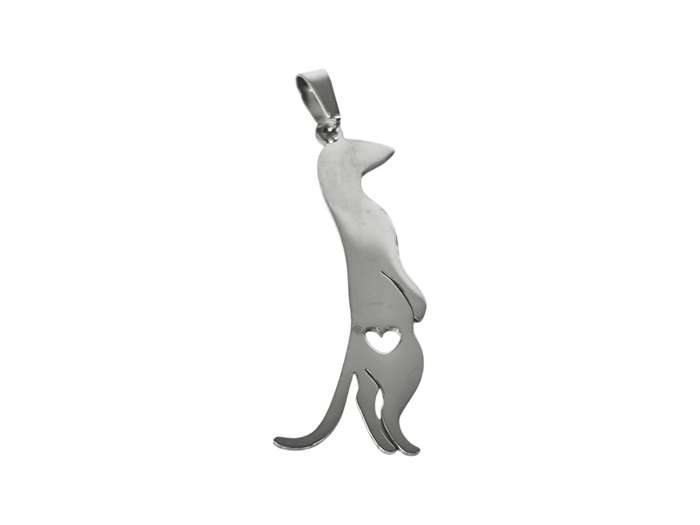 Meerkat pendant, Stainless steel, 19 x 54mm