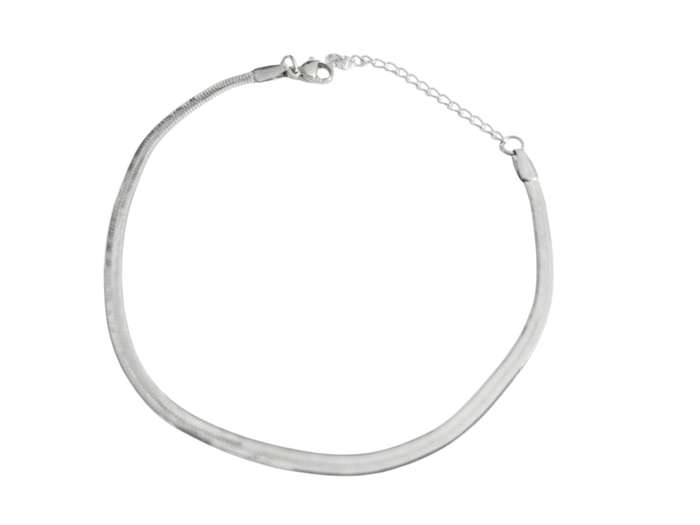 Blade Chain with lobster clasp bracelet, Stainless steel, 3mm wide, 21.5+5cm