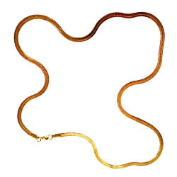 Gold color Blade Chain with lobster clasp, Stainless steel, 4mm wide, 60.5cm