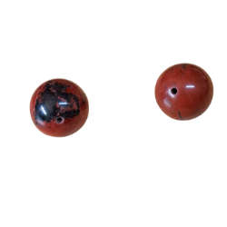 Red Jasper loose bead, 16mm diameter, 0.8mm hole