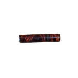 Red Tiger Eye cylindrical stick bead, 18x 5mm, hole is through middle of the bead 0.6mm