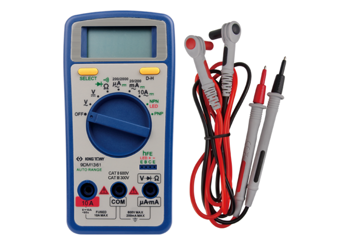 KING TONY MULTIMETER DIGITAL 10AMP 600V | 9DM1361