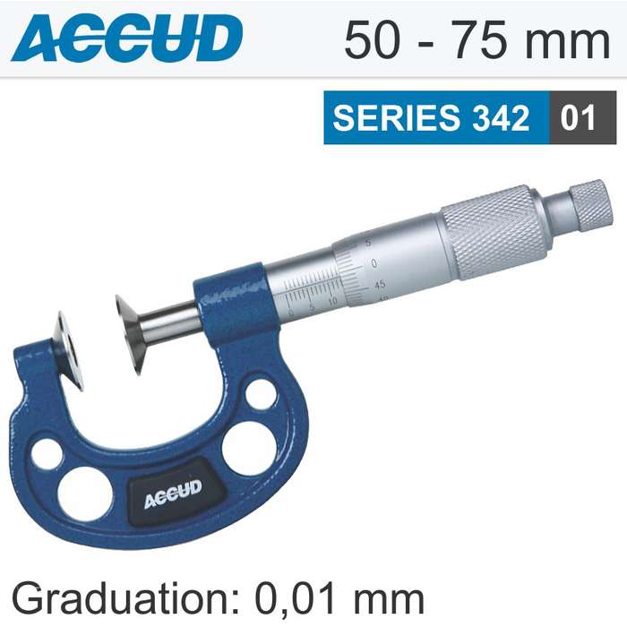 ACCUD NON ROTATING SPINDLE DISK MICROMETER 50- AC342-003-01