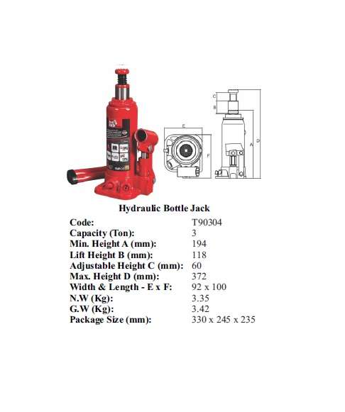 Torin BIG RED JACKS - Jack Bottle 3T | T90304