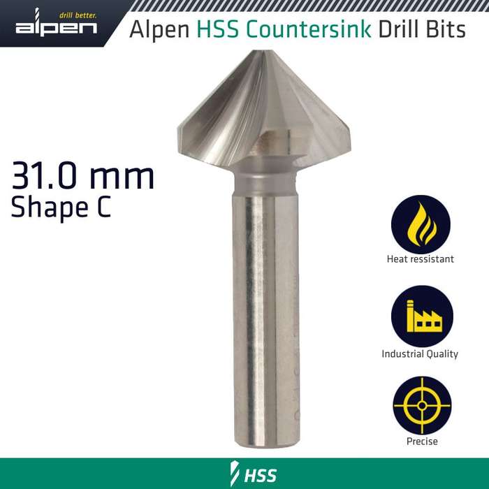 ALPEN - HSS COUNTERSINK 90 31.0 DIN 335 SHAPE CALP23200310