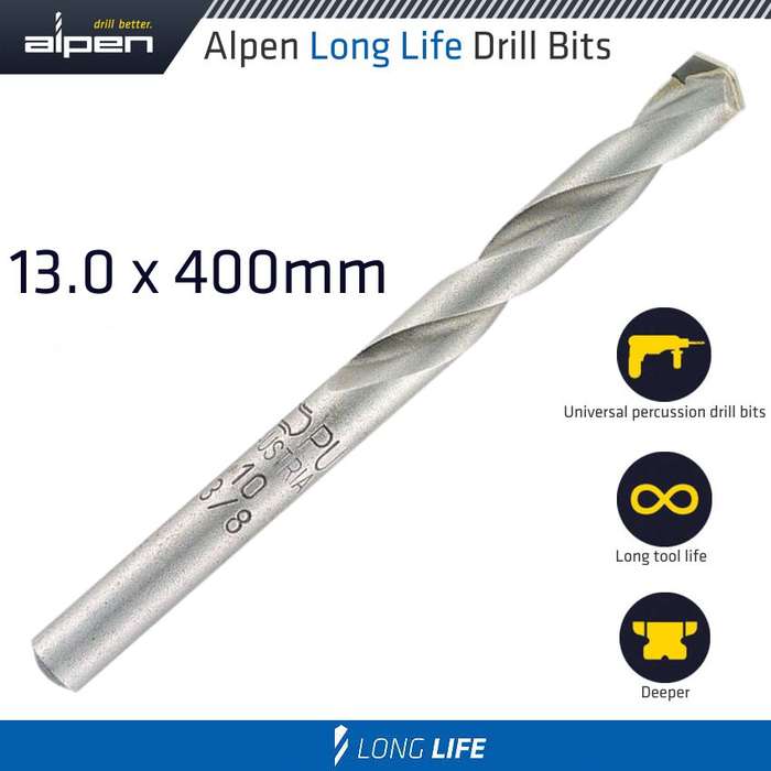 ALPEN - MASONRY DRILL BIT LONG LIFE 13 X 400MMALP51713