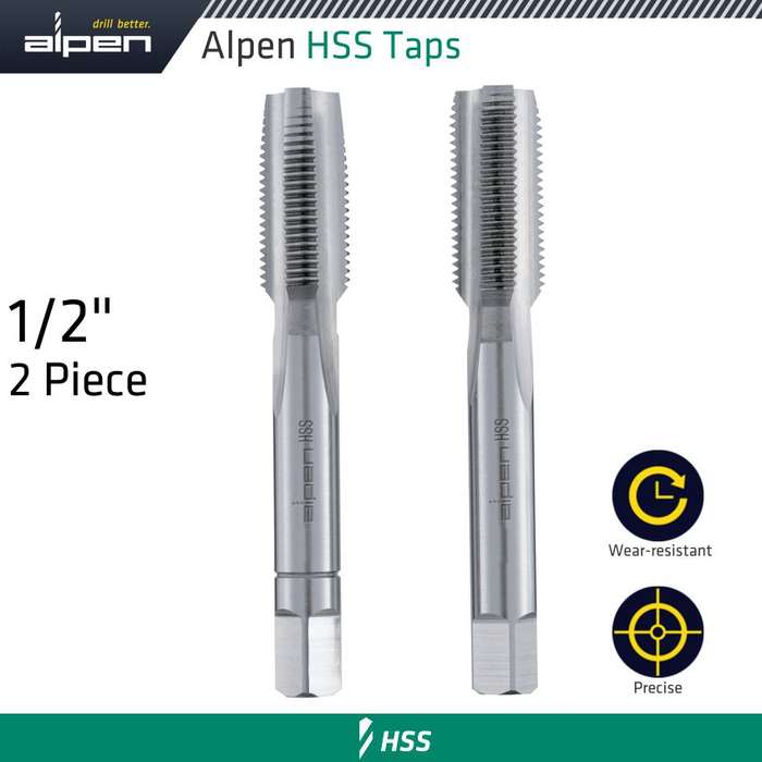 ALPEN - HSS HAND TAP SET IMPERIAL G 1/2"  POUCHEDALP7060280