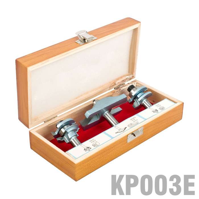 PRO-TECH- CABINET DOOR SET 3PC OGEE STILE 1/2"  SHANK WOODEN BOXKP003E