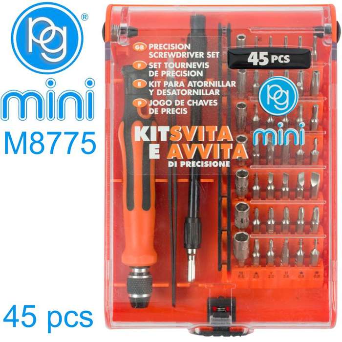PG - PRECISION SCREWDRIVER BIT SET 45PCSM8775