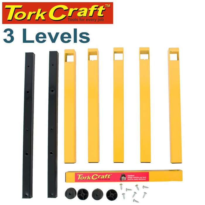 TORK CRAFT - TORK CRAFT STORAGE RACK 3 LEVEL FOR WOOD AND MORE 45KG MAX PER LEVELTCWRA003