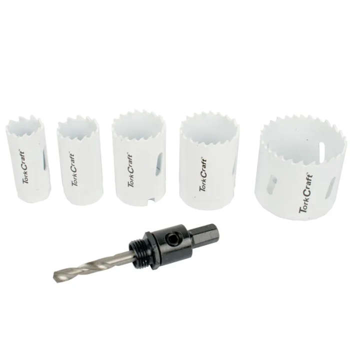 TORK CRAFT TCHSK006 6PCE BI-METAL HOLE SAW SET