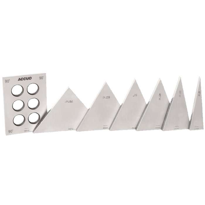 ACCUD - ANGLE GAUGE BLOCK SET 7PC TRIANGLE 15-90DEGAC571-007-01