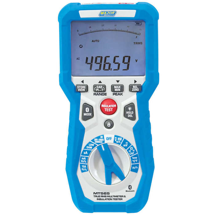 MAJOR-TECH - Bluetooth Insulation Tester & TRMS Multimeter, CAT IV 600VMT565