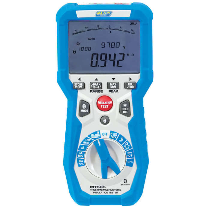MAJOR-TECH - Bluetooth Insulation Tester & TRMS Multimeter, CAT IV 600VMT565